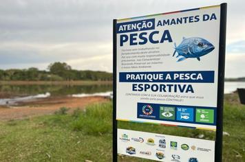 PREFEITURA INSTALA PLACAS DE CONSIENTIZAÇÃO PESCA ESPORTIVA